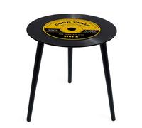 Balvi tavolinetto Tavolino Greatest forma disco vinile vetro e legno cod. 27137
