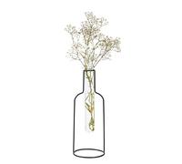 Balvi Vaso Bottle Silhouette Colore Nero Vaso Decorativo in Vetro e Metallo Vaso Originale a Forma di