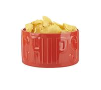 Balvi Vassoio Snack Chips Colore Rosso Una Ciotola Originale ed Elegante 1L Ceramica 8,5x15x15 cm