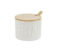 Balvi Zuccheriera Sugar Colore Bianco Contenitore Elegante per conservare Lo Zucchero Ceramica/bambù