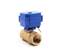 BALYDLUL Valvola a sfera motorizzata DN15 DN20 DN25, valvola a sfera elettrica in ottone a 2 vie, attuatore elettrico a 2 fili con porta completa, CA/CC/ADC 220 V, 9-24 V (3/4", CR01)