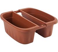 BALCONETTA DOPPIA 'KLUNIA' cm 40 x 19,8 x 18,5 lt.7 terracotta BAMA