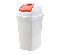 Pattumiera con Coperchio Basculante Europa 33L Bianca in Plastica Resistente