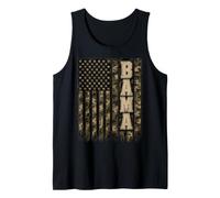 Bama Alabama United States Distressed Camo w US Flag Canotta