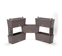 VASO VASI FIORIERE BAMA BRICK KIT 5 FIORIERE GRIGIO COMPONIBILI ARREDI GIARDINO