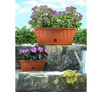 FIORIERA VASO NATURA CM 80X38,5X35 H CON SOTTOVASO A RISERVA D'ACQUA TERRACOTTA