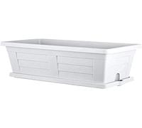 Bama Fioriera rettangolare effetto legno 80x40x34 cm - Ghiaccio