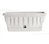 bama Fioriera Vaso Natura con Riserva Colore Bianco 20 x 9,5 x 9 cm