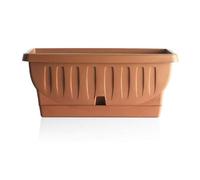 bama Fioriera Vaso Natura con Riserva Colore Terracotta 20 x 9,5 x 9 cm