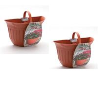 Bama gerla 2 pezzi Style Wall pot set, 26 x 14 x 16 cm, Terracotta, 26x14x16 cm