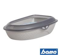 Bama LETTIERA per GATTI in PLASTICA con FERMASACCO e PARASCHIZZI cm 59,5x40x18