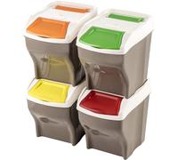 Bama Poker Set 4 pezzi pattumiera per la Raccolta differenziata 27Lt x 4