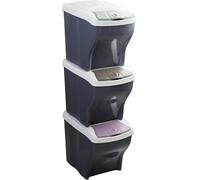 Bama Poker Tris - Pattumiere per la Raccolta differenziata, Modulare, 20 L, Colo