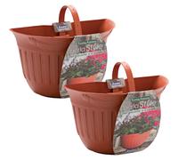 Bama Set 2 Gerle Style da 5 Lt Colore Terracotta - Doppio Aggancio per Parete...
