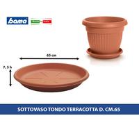 Bama Sottovaso Tondo Plastica Terracotta CM.65