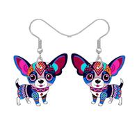 BAMAY Simpatico Chihuahua Regali Boho Chihuahua Cane Orecchini Acrilico Pendente Gioielli Boemia Funky Puppy Amanti Del Cane Regali per Donne Mamma Proprietari di Animali Domest, Medium, Acrilico