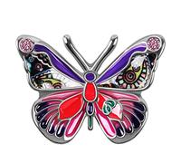 BAMAY Smalto Floreale Farfalla Spille in Lega di Zinco Monarca Farfalla Regali Donna Ragazza sciarpa Lapel Spille Gioiello per Vestiti Charms (Viola)