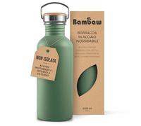 Bambaw Borraccia 1L Acciaio - Sport, Palestra, Fitness - Verde Salvia