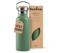 Bambaw Borraccia Termica 500 ml in Acciaio Inox - Sport, Trekking, Verde Salvia - per Acqua e Metallo