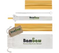 Bambaw Cannucce di Bambù con Sacchetto di Cotone - 12 pezzi da 14 e 22 cm