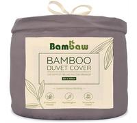Bambaw Copripiumino 135x200 bambù, Lenzuolo per piumone, Lenzuolo rinfrescante estivo e invernale, Lenzuola bambu morbide, Lenzuola antiacaro e anallergiche 135x200 cm (Grigio Scuro)