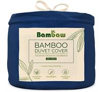 Bambaw Copripiumino 220x240 bambù, Lenzuola rinfrescanti matrimoniali, Biancheria da letto antiacaro, Lenzuolo bambu letto a una piazza e mezza, Copripiumino matrimoniale estivo (Blu Marino)