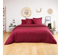 Bambaw Copripiumino king size 260x240 bambù, Lenzuolo rinfrescante e antiacaro, Lenzuola autunnali e invernali, Bambu lenzuola morbide ed eleganti, Copripiumino super king size (Bordeaux)