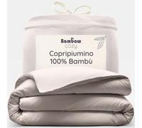 Bambaw Copripiumino king size 260x240 bambu, Lenzuolo rinfrescante matrimoniale grande, Biancheria da letto morbida ed elegante, Lenzuolo bambu traspirante, Lenzuola antiacaro anallergiche (Sabbia)