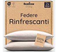 Bambaw Federa cuscino 50x75 cm bambù, Confezione da 2, Federa cuscino refrigerante e antiacaro, Federe traspiranti e anallergiche, Federe in fibra di bambu sostenibili, Certificate Oeko-Tex (Sabbia)