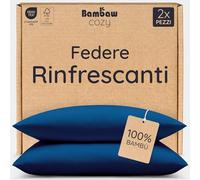 Bambaw Federe di bambu 50x75 cm, Confezione da 2, Federa rinfrescante cuscino, Per la cura di viso e capelli, Federa cuscino antiacaro e traspirante per l’estat, Certificata OEKO-TEX® (Blu Marino)
