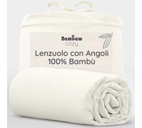 Bambaw Lenzuolo bambu singolo con angoli, 90x200 cm, Altezza fino a 35 cm, Lenzuola ipoallergeniche, antiacaro e traspiranti, Lenzuola bambu singolo sostenibili e certificate Oeko-Tex (Beige)