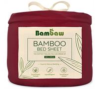 Bambaw Lenzuolo con angoli 160x200 bambù, Altezza fino a 35 cm, Lenzuolo rinfrescante, anallergico e antiacaro, Lenzuola morbide ed eleganti, Lenzuola in bambu certificate Oeko-Tex (Bordeaux)