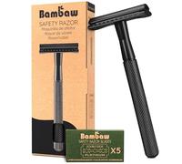 Rasoio uomo per rasatura barba con 5 lamette per rasoio di sicurezza | metallo sicurezza Rasoio | Rasoio corpo uomo | Rasoio monolama per taglio barba | Plastic free | Shaving razor | Bambaw