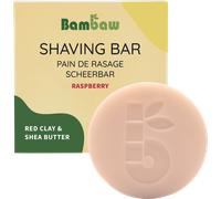 Bambaw Sapone Depilatorio Donna 80g, Sapone Solido Burro di Karité, Sapone Naturale Argilla Rossa, Sapone da Barba per Donna, Sapone Naturale Artigianale, Sapone Depilazione Lampone