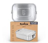 Bambaw Scatola Metallo 800 ml in Acciaio | Eco Lunch Box | Porta Pranzo Riscaldabile | Contenitori Ermetici | Divisori Regolabili |Piccola Lunchbox | Porta Merenda Bambini Scuola