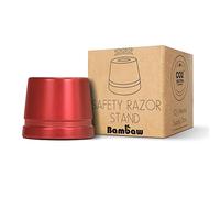 Bambaw Supporto per rasoio rosso, Non compatibile con tutti i rasoi di sicurezza, Solo con quelli del marchio, Supporto rasoio di sicurezza, Base rasoio tradizionale