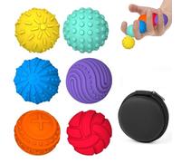 Bambebe 6 Palle Magnetiche Antistress in Silicone, Fidget Toys Sensoriali Portatili con Texture Varie, Sfere per Agopressione e Massaggio Mani per Adulti e Bambini