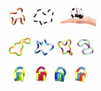 Bambebe Fidget Toys - Set di 10 giocattoli per l'autismo ADHD, antistress Twister Fidget Toy, giocattolo sensoriale, per bambini, adulti, coordinazione occhio-mano