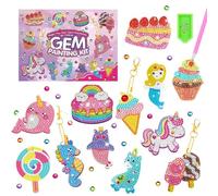 Bambebe Kit Lavoretti Creativi per Bambini 6 7 8 9 10 11 12 Anni, 5D DIY Pittura Diamante Portachiavi, Set Artigianato Diamond Painting Fai Da Te, Attività Creative Regalo di Compleanno Bambina