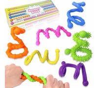 Bambebe Set di 6 Giochi Antistress Sensoriali, Bastoncini Tattici Calmanti per Bambini con Autismo, ADHD e Ansia | Giochi Silenziosi da Aula, Giochi da Viaggio, Essenziali per Viaggi in Auto