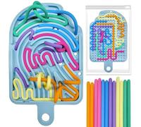 Bambebe Tavoletta Sensoriale in Silicone Doppia Faccia con 12 Fili e Borsa, Fidget Toy Antistress per Bambini 3+ e Adulti, Gioco Sensoriale per Autismo, ADHD, Ansia e Stress da Viaggio