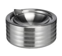 Bambelaa! Posacenere antivento, richiudibile, in acciaio inox, dall’aspetto elegante, Acciaio INOX, argento, 1 pezzo