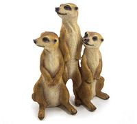 Bambelaa! Set di 3 Statuette a Forma di Famiglia di Suricati per Decorazione da Giardino, Grande per Esterni (circa 15,5 x 7,5 x 20,5 cm)