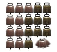 Bamberg 18 Pezzi Campane di Rame per Mucche, Pecore al Pascolo, Piccole Campane In, Campanacci Retrò, Campanelli per Mucche, Facili da Usare.