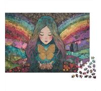 Bambina 1000pcs (75x50cm) - Farfalla arcobaleno Puzzle Per Adulti GioGattotolo Fai-da-te