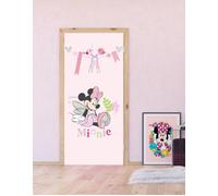 Bambina Camera Rosa Minnie Mouse Foto Carta da Parati Disney 202x90 CM Murale