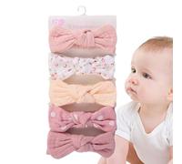 BAMBINA CAPBIA, stoffa 18x3,5 cm | Bande per bambini con pistola a 5 pacchetti con pistola elastico a 5 pacchetti, per capelli morbidi per la pelle per fotografie, abiti, regali | Canda di t