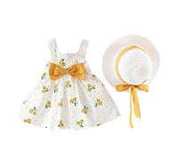 Bambina Completi Estivi,Moda Due Pezzi Ragazze Set di Magliette per Festa Casual Spiaggia con Bretelle Tenere e Simpatiche Fantasie Idee Regalo Nascita