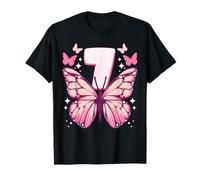 Bambina di 7 anni, farfalle e numero 7 Maglietta