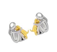 Bambina E Cane Abbraccio Collana/Orecchini Zincs Lega Ciondolo Amicizia Gioielli Per L'usura Quotidiana Teen Ragazze Accessori Gioielli Adorabili